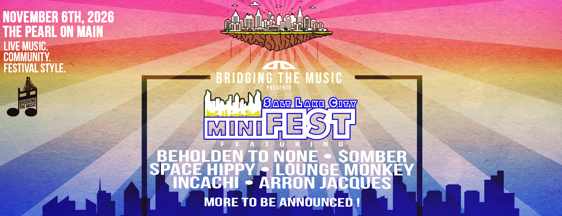 Bridging The Music Presents: Salt Lake City miniFEST at The Pearl on Main in Salt Lake City, UT